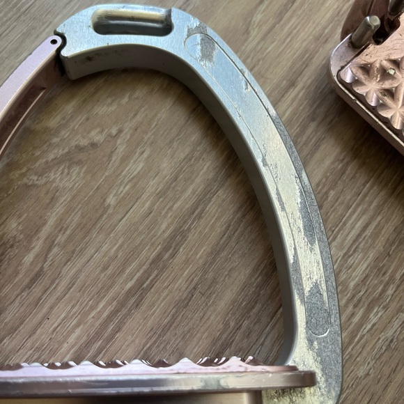 Pink and Silver TechStirrups Safety Stirrups - Picture 4 of 10